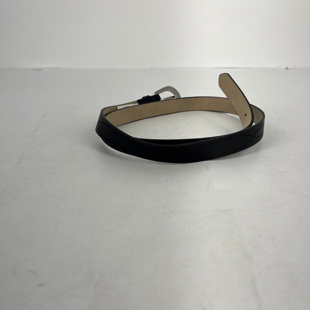 Vince Camuto Womens Black Skinny Belt Silver Buckle VB422403 Size Medium NWT - Picture 4 of 8